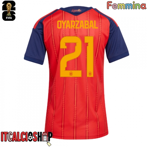 Spagna Mikel Oyarzabal #21 Prima Maglia Femmina Mondiali 2026 Manica Corta